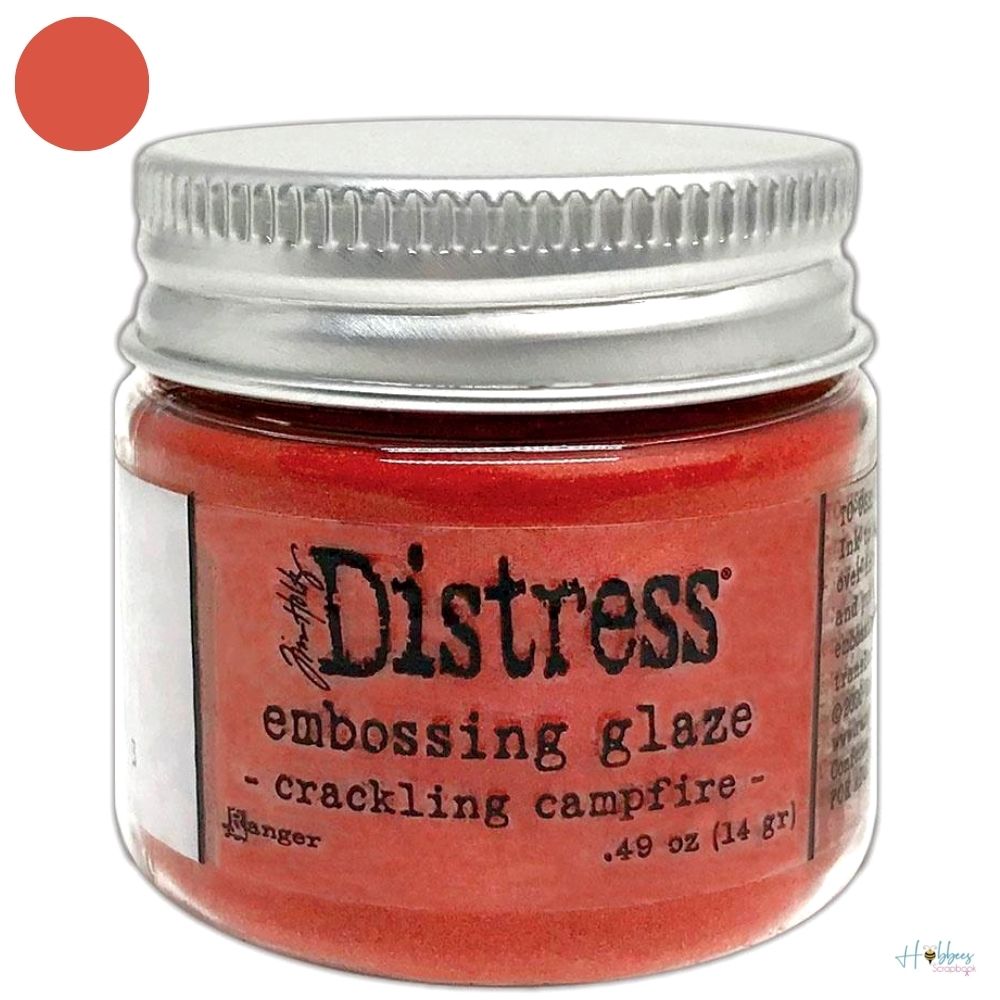 Distress Embossing Glaze Crackling Campfire / Polvo de Embossing Rojo Fuego