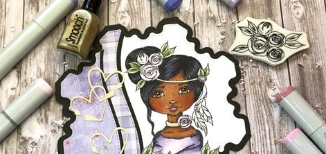 Cling Mounted Rubber Stamps Art Journal Huggable / Sellos Cling Abrazos Descontinuado LDRS Creative