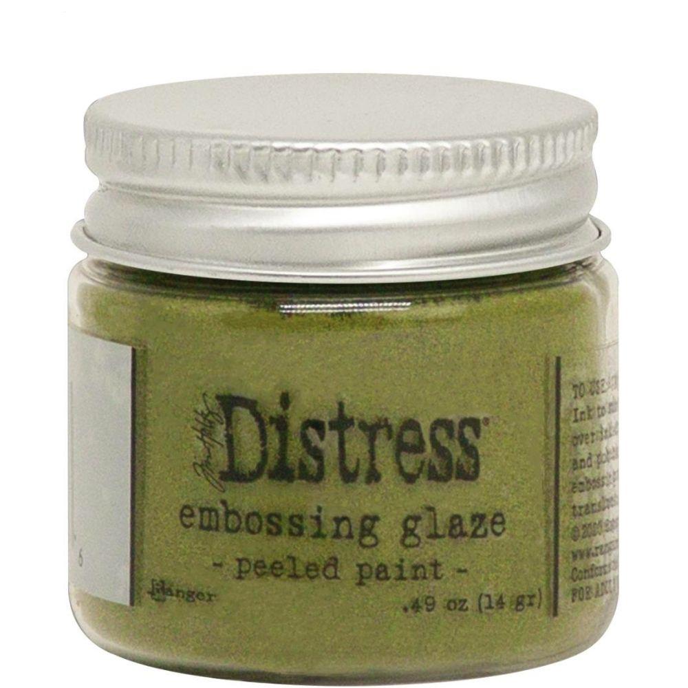 Distress Embossing Glaze Peeled Paint / Polvo de Embossing Verde Viejo Polvos de Embossing Ranger