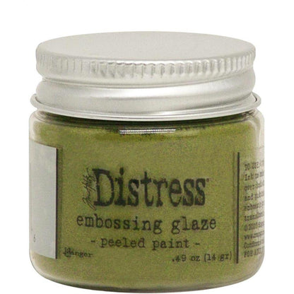 Distress Embossing Glaze Peeled Paint / Polvo de Embossing Verde Viejo Polvos de Embossing Ranger