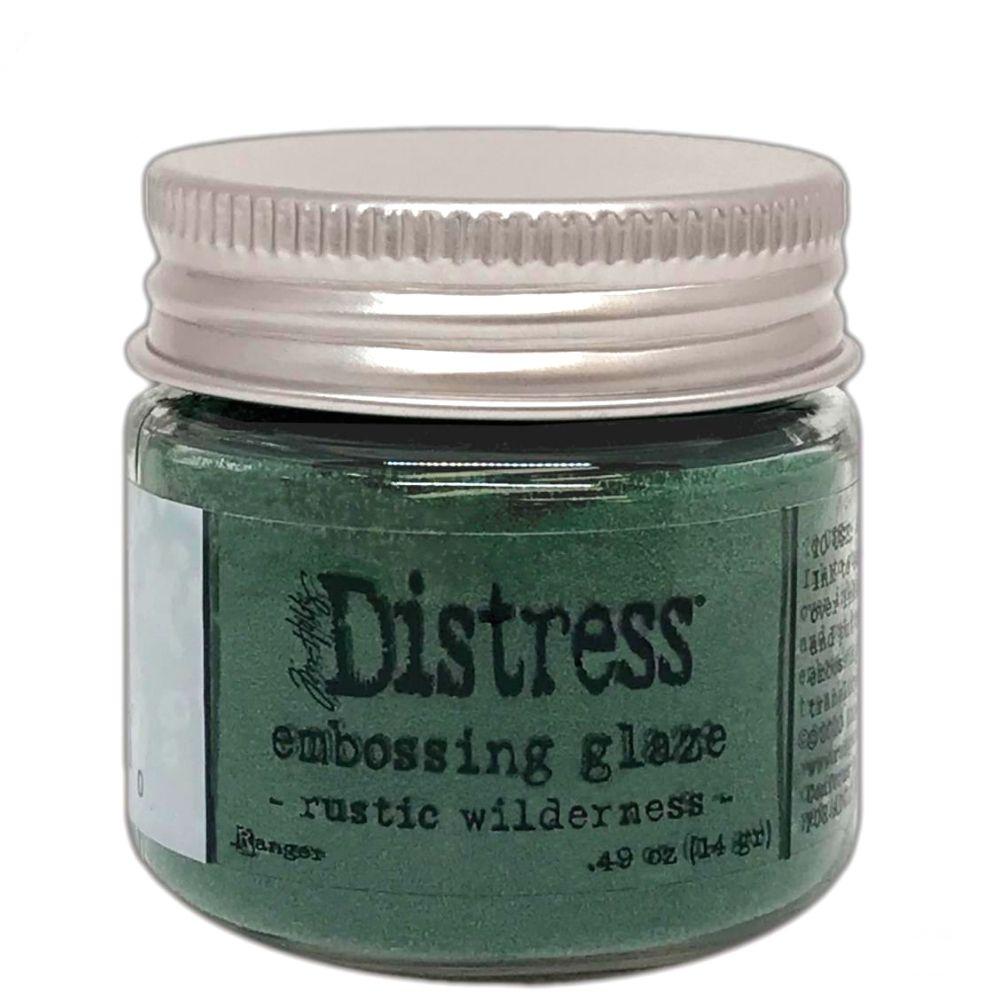 Distress Embossing Glaze Rustic Wilderness / Polvo de Embossing Verde Bosque Polvos de Embossing Ranger