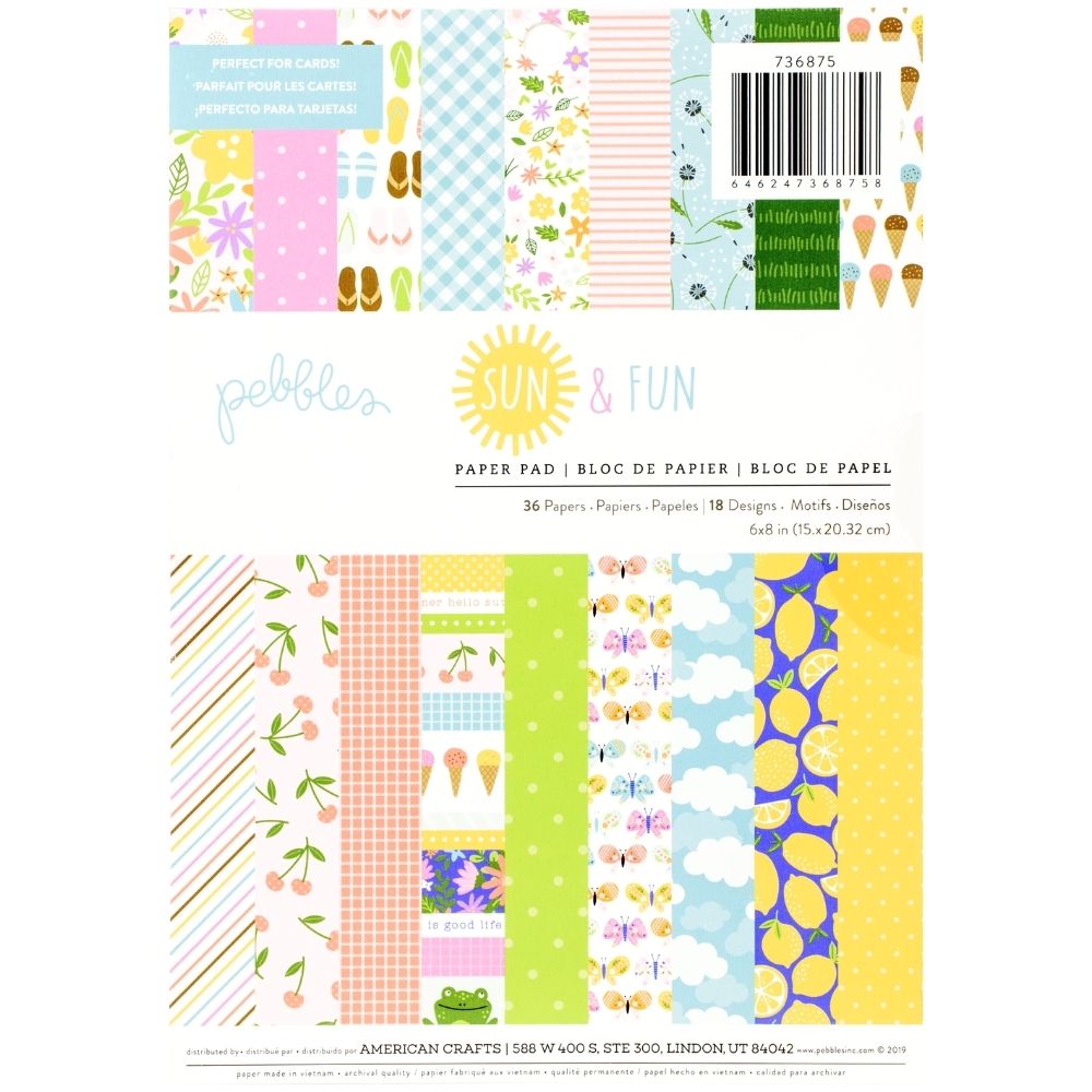 Sun & Fun Paper Pad 6 x 8" / Block de Papel Verano