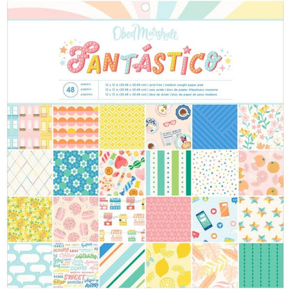 Fantastico Single-Sided Paper Pad 12 x 12" / Block de Papel Estampado DESCONTINUADO American Crafts