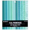 Teal Promenade Craft Paper 6x6 in / 100 Hojas de Papel Verde Azulado