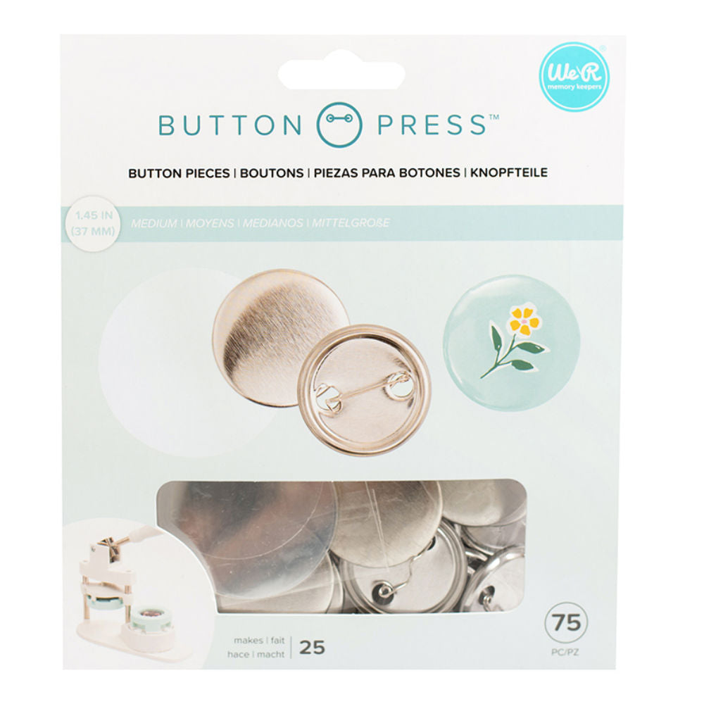 Button Press Medium Pins Refill  / 25 Botones Medianos Personalizables