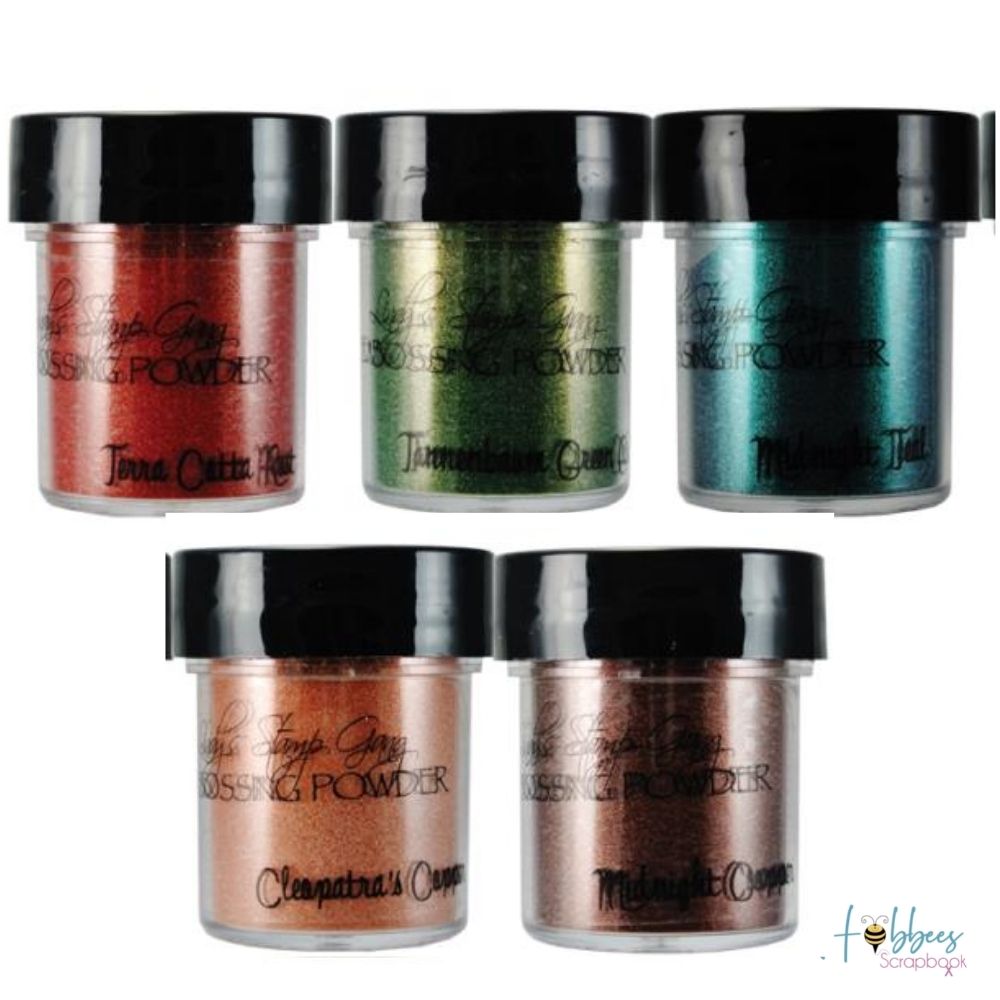 Embossing Powder Autumn Leaves Set / 5 Polvos de Embossing Metálicos Polvos de Embossing Lindy&