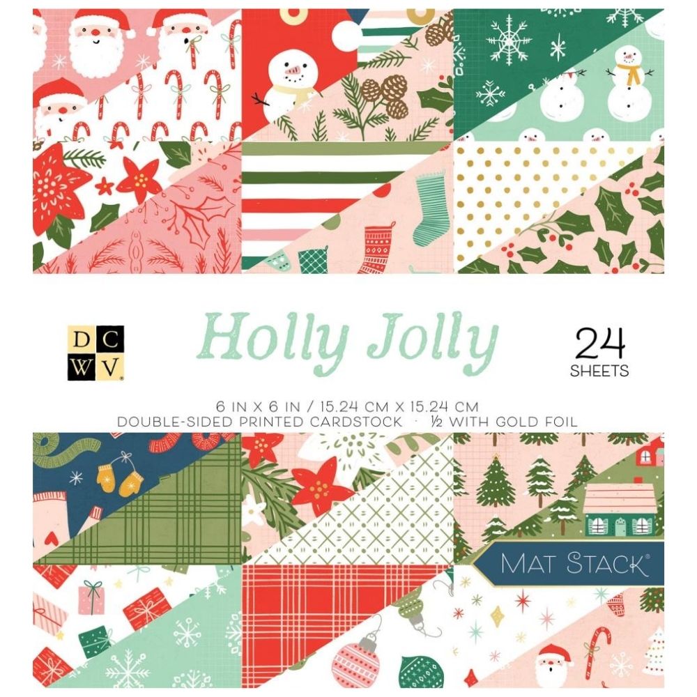 Holly Jolly 6" Cardstock / Block de Cartulina Navideña