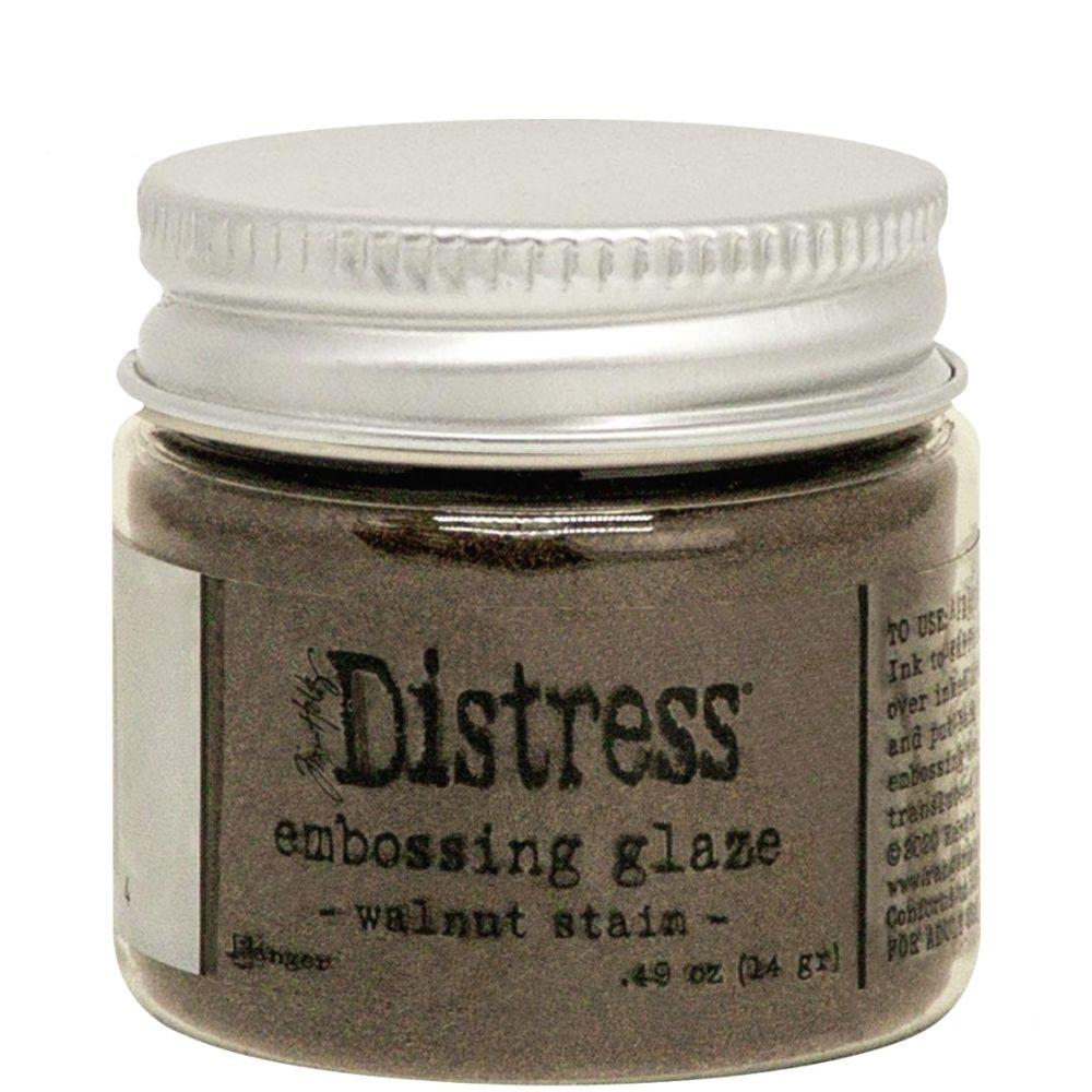 Distress Embossing Glaze Walnut Stain / Polvo de Embossing Café Nuez Polvos de Embossing Ranger
