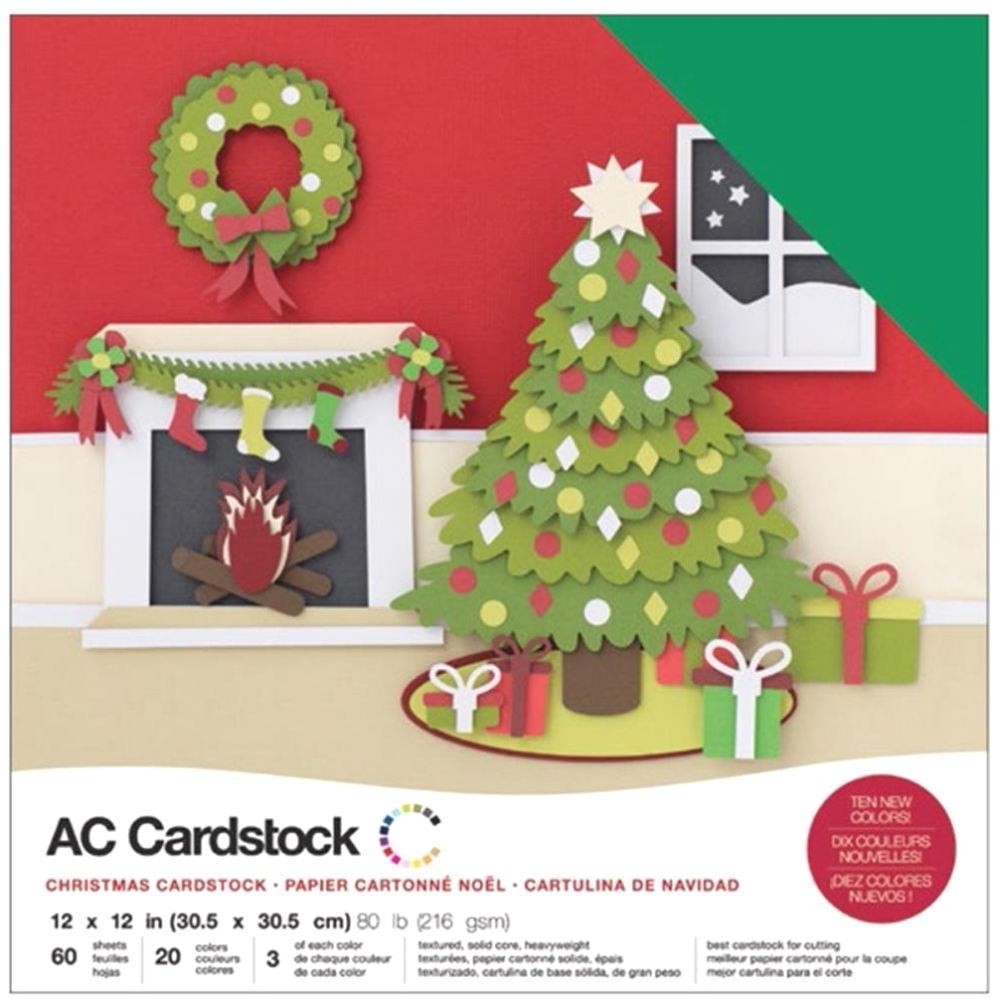 Christmas Variety Cardstock 12" / 60 Hojas de Cartulina de Colores