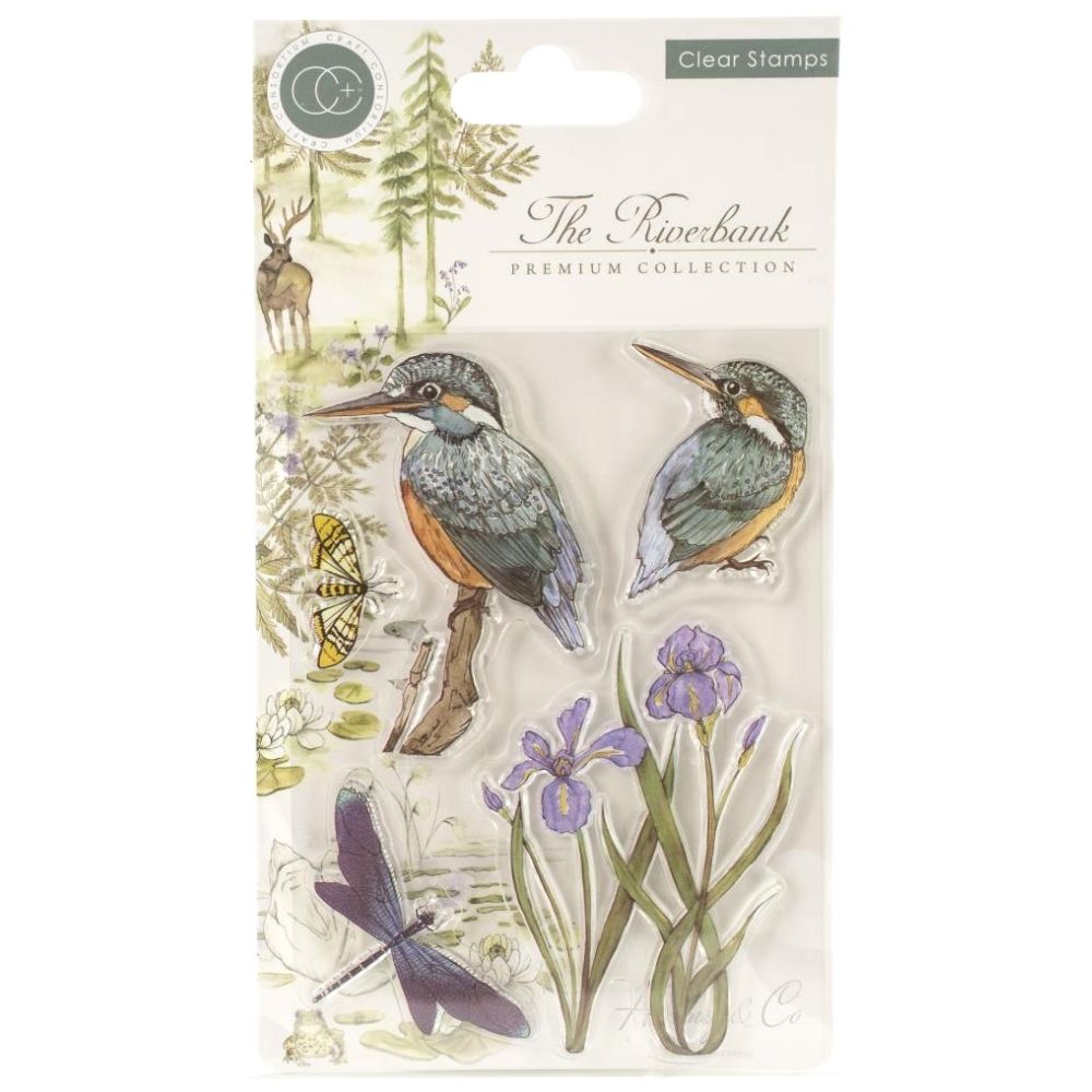 Kingfisher Stamps / 5 Sellos Pajaritos Descontinuado Craft Consortium