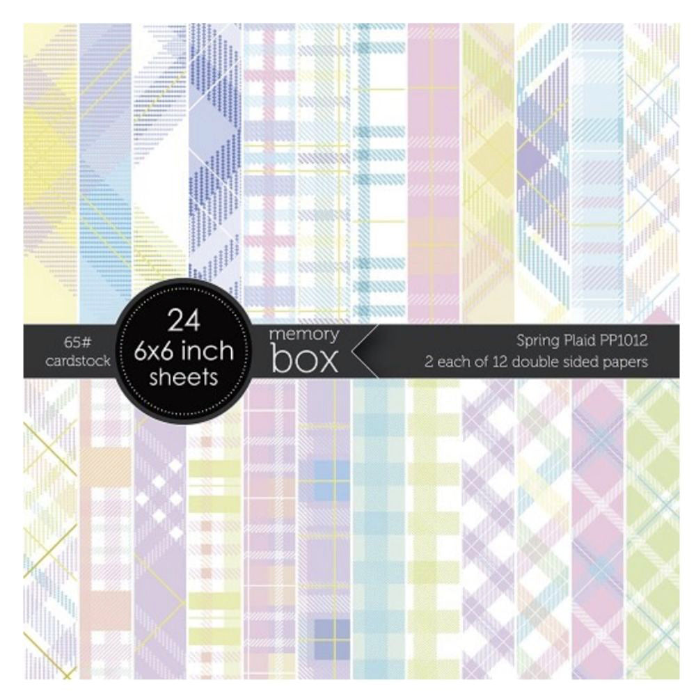 Spring Plaid Paper Pad 6" / Block de Papel Tartán Primavera 6" Descontinuado Memory Box
