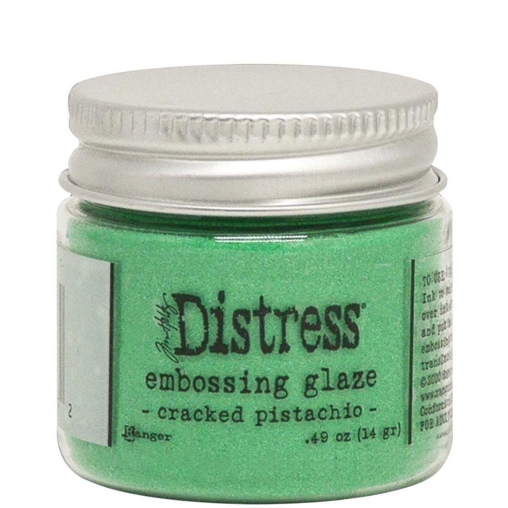 Distress Embossing Glaze Cracked Pistachio / Polvo de Embossing Verde Pistache Polvos de Embossing Ranger