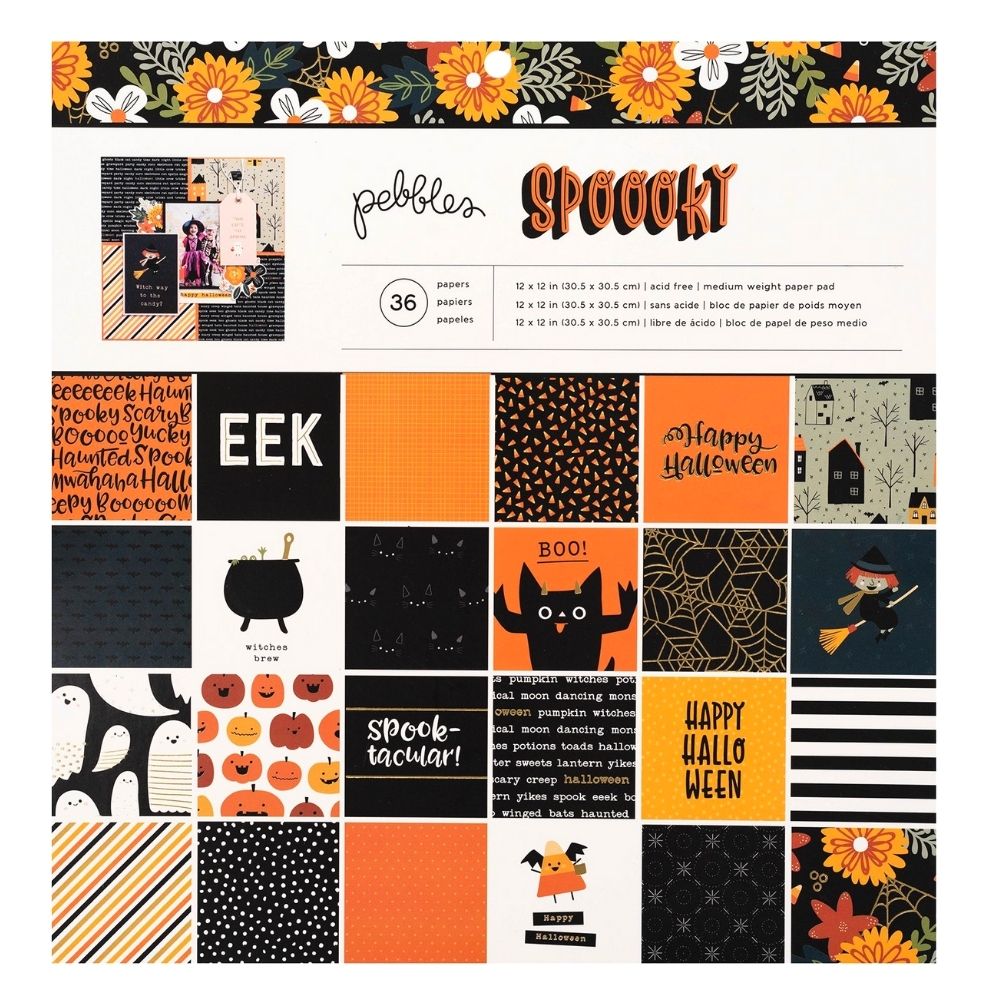 Spoooky Paper Pad 12 x 12" / Block de Halloween