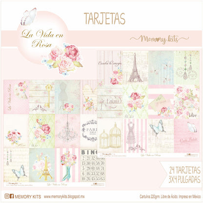 Kit de Papel Cartulina La Vida en Rosa Descontinuado Memory Kits