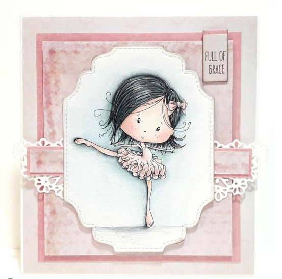 Cling Mounted Rubber Stamps Dancing Queen / Sello Cling Reina del Baile Descontinuado LDRS Creative
