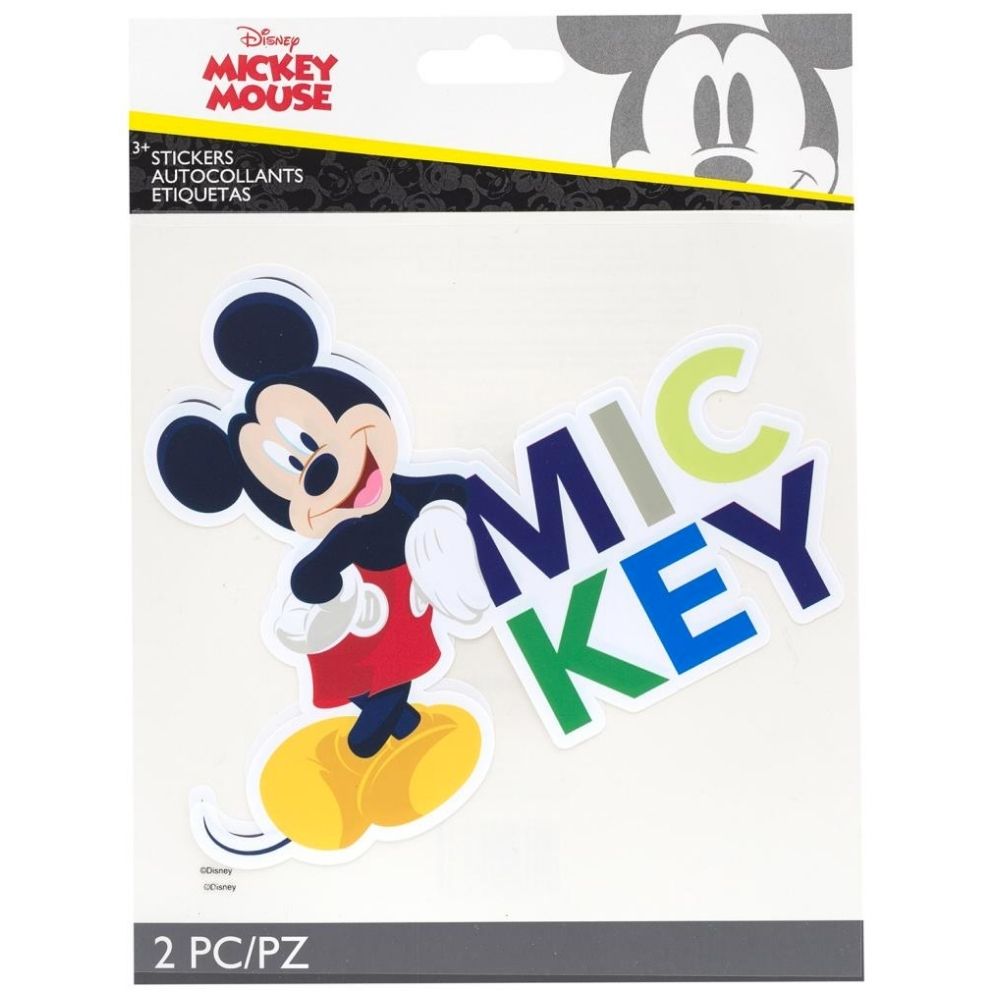Large Flat Stickers Mickey Mouse / 2 Estampas de Mickey