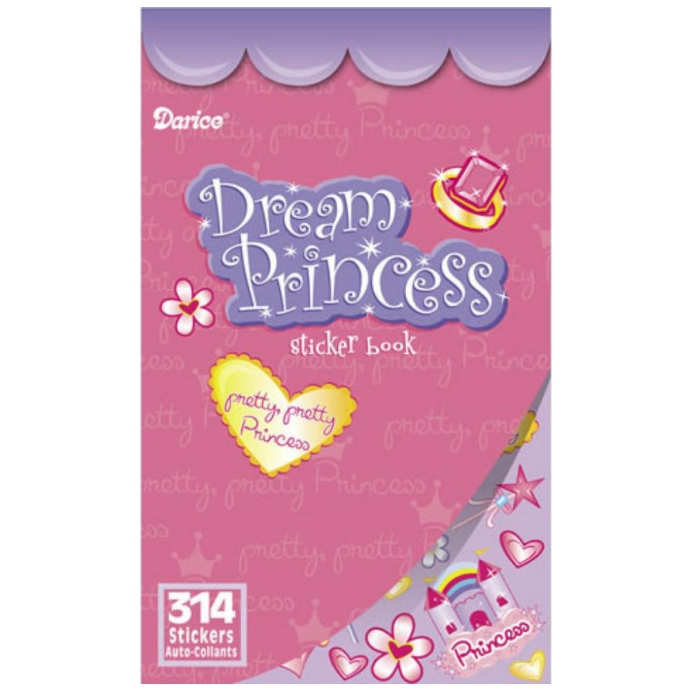 Sticker Book Dream Princess  / 314 Estampas de Princesa Descontinuado Darice