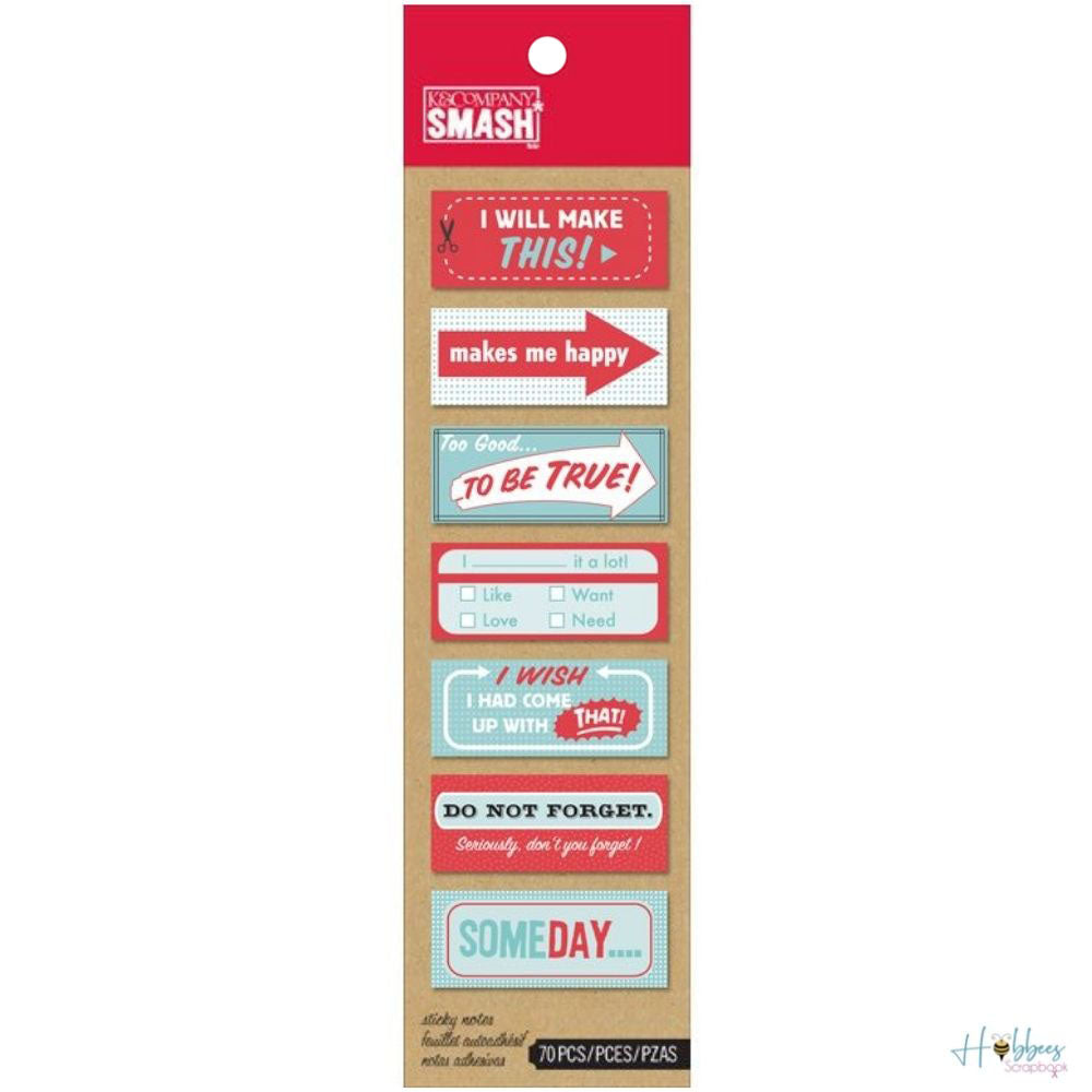 Red & Blue Smash Stickies / Estampas Adhesivas para Agendas