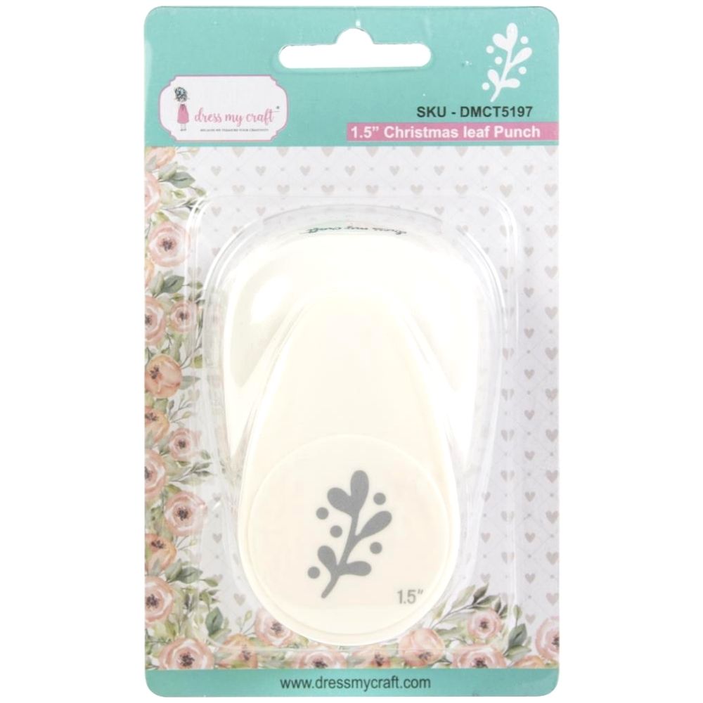 Christmas Leaf Paper Punch 1.5" / Perforadora de Muérdago 3.81 cm Perforadoras Dress My Craft