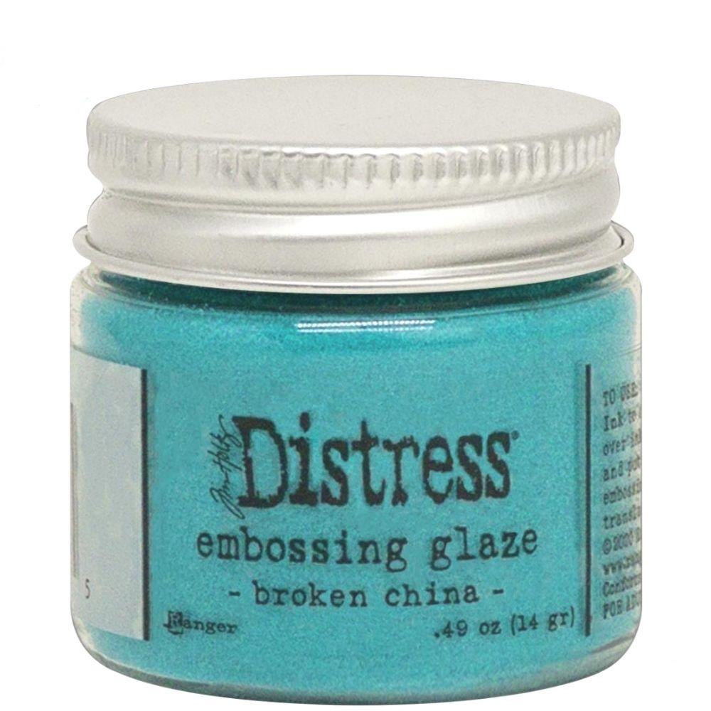 Distress Embossing Glaze Broken China / Polvo de Embossing Azul Polvos de Embossing Ranger