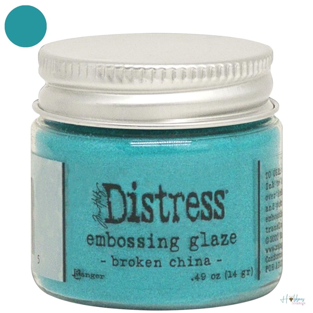 Distress Embossing Glaze Broken China / Polvo de Embossing Azul