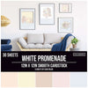 White Promenade Smooth Cardstock / Block de Cartulina Colores Nude 12&quot;