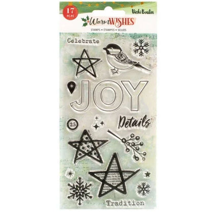Warm Wishes Stamps / 17 Sellos Navidad Sellos American Crafts