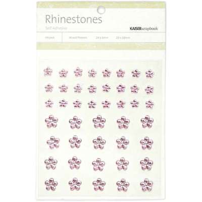 Self-adhesive Flower Rhinestones Pink / Estampas de Flores Rosa