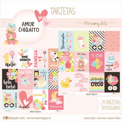 Kit de Papel Cartulina Amor Chiquito Niña Descontinuado Memory Kits