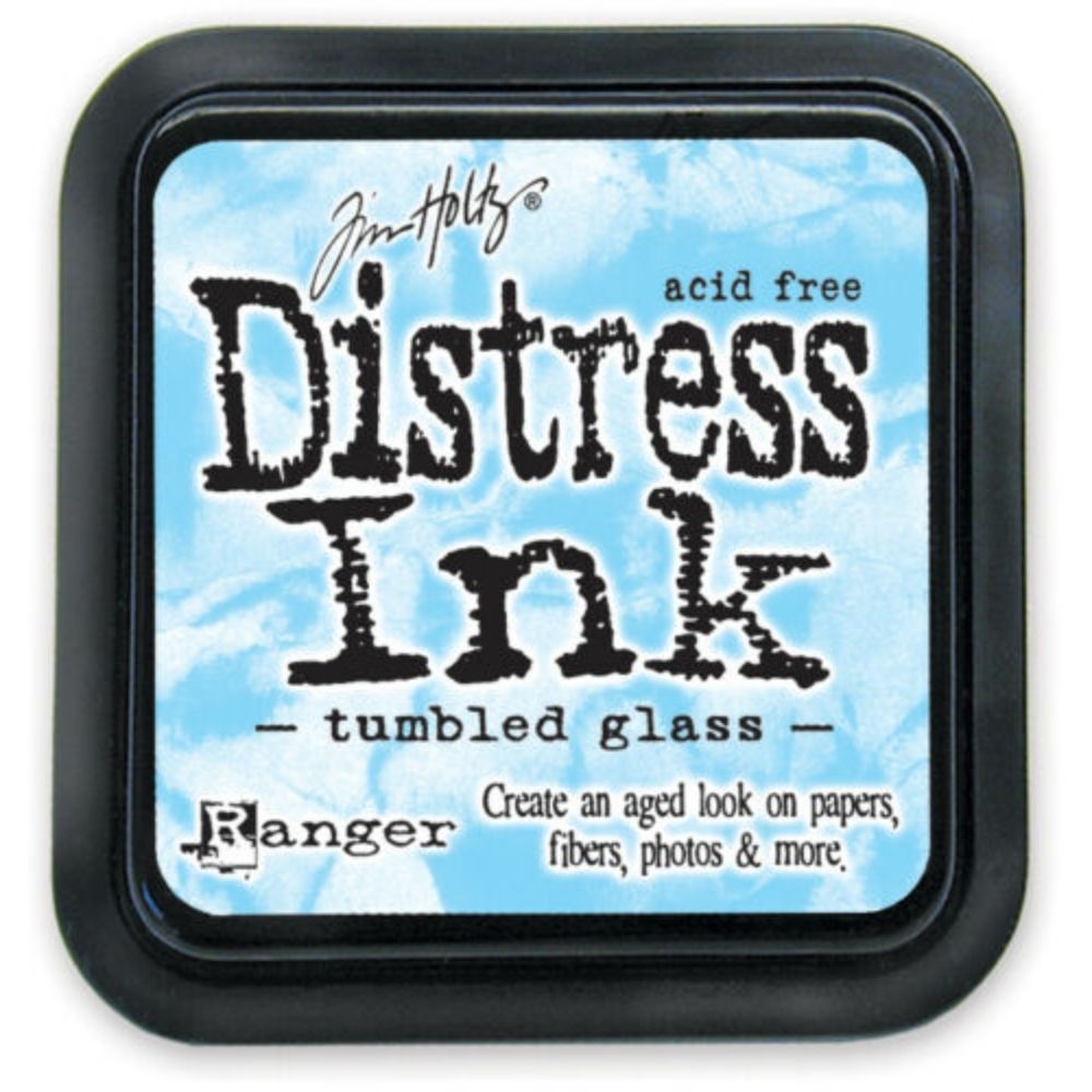 Tim Holtz Distress Ink Tumbled Glass / Tinta para Sellos Vidrio Azulado