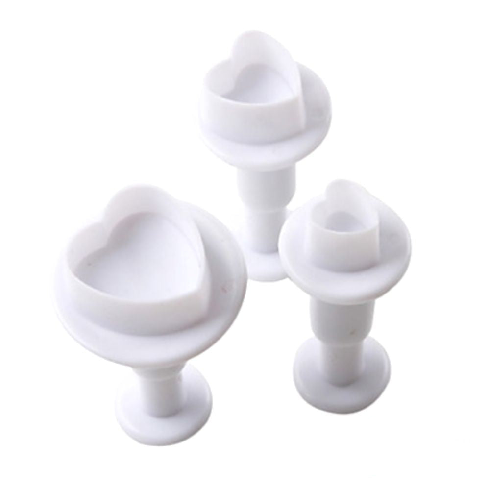 Cortadores de Corazón con Eyector Repostería Hobbees