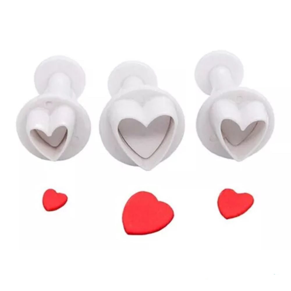 Cortadores de Corazón con Eyector Repostería Hobbees