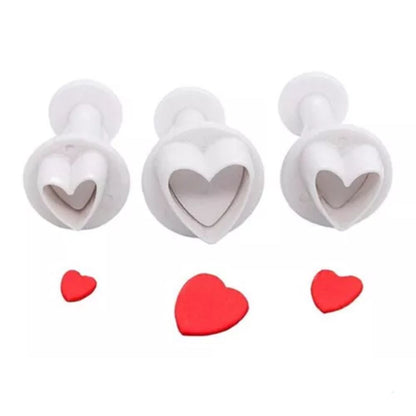 Cortadores de Corazón con Eyector Repostería Hobbees