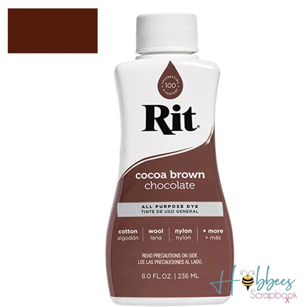 Rit Dye Liquid Cocoa Brown / Líquido para Teñir Café Oscuro Pintura para Tela Rit