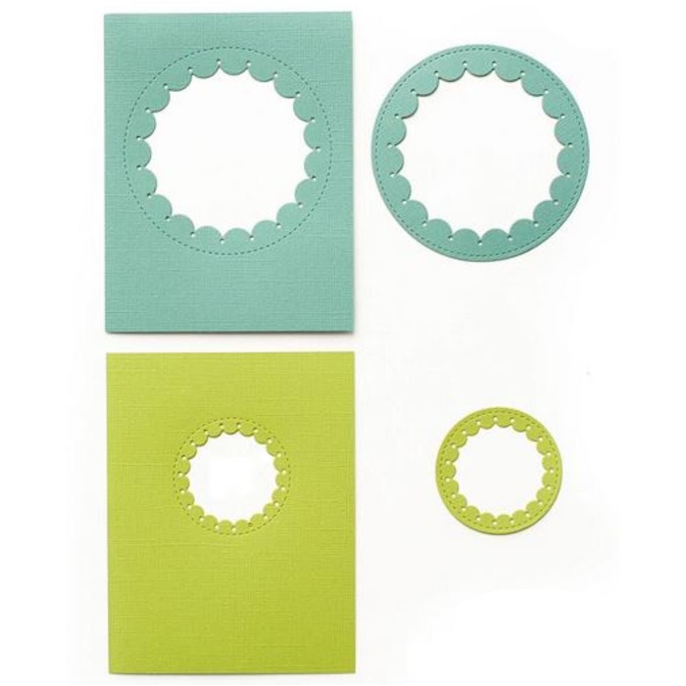 Suaje de Círculo Escalopado Inverso Dados de Corte / Suajes / Troqueles Hobbees