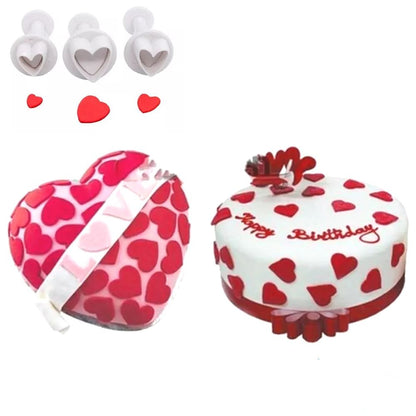 Cortadores de Corazón con Eyector Repostería Hobbees