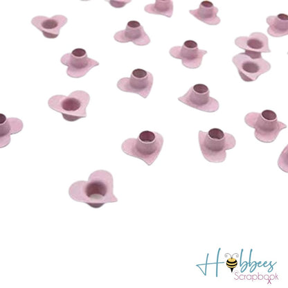 Ojillos de Corazón Colores Rojo y Rosa Descontinuado Hobbees