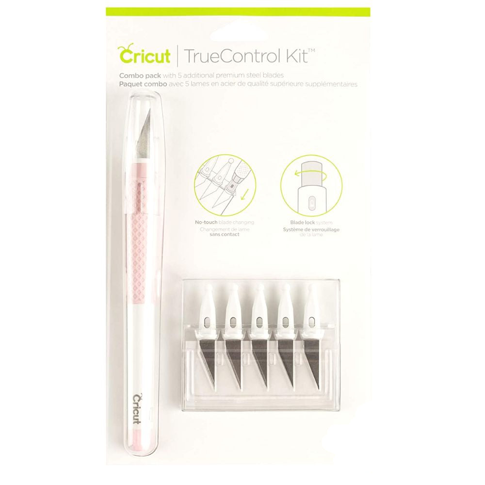 True Control Knife Kit Rose / Kit Exacto Cutter  y Cuchillas Rosa Tijeras / Cutters Cricut