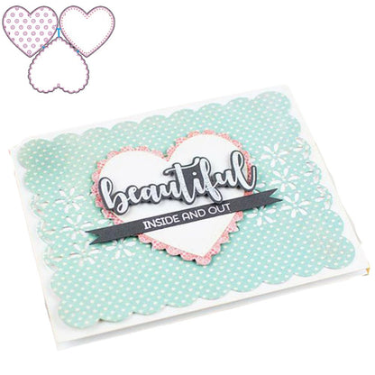 Suaje de 3 Corazones Dados de Corte / Suajes / Troqueles Hobbees