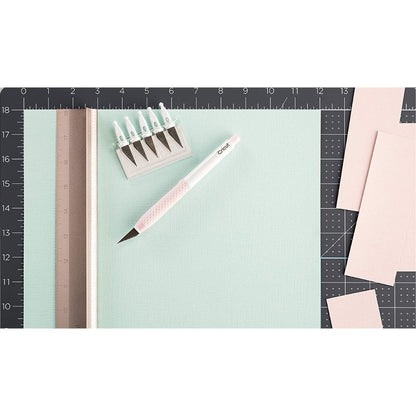 True Control Knife Kit Rose / Kit Exacto Cutter  y Cuchillas Rosa Tijeras / Cutters Cricut