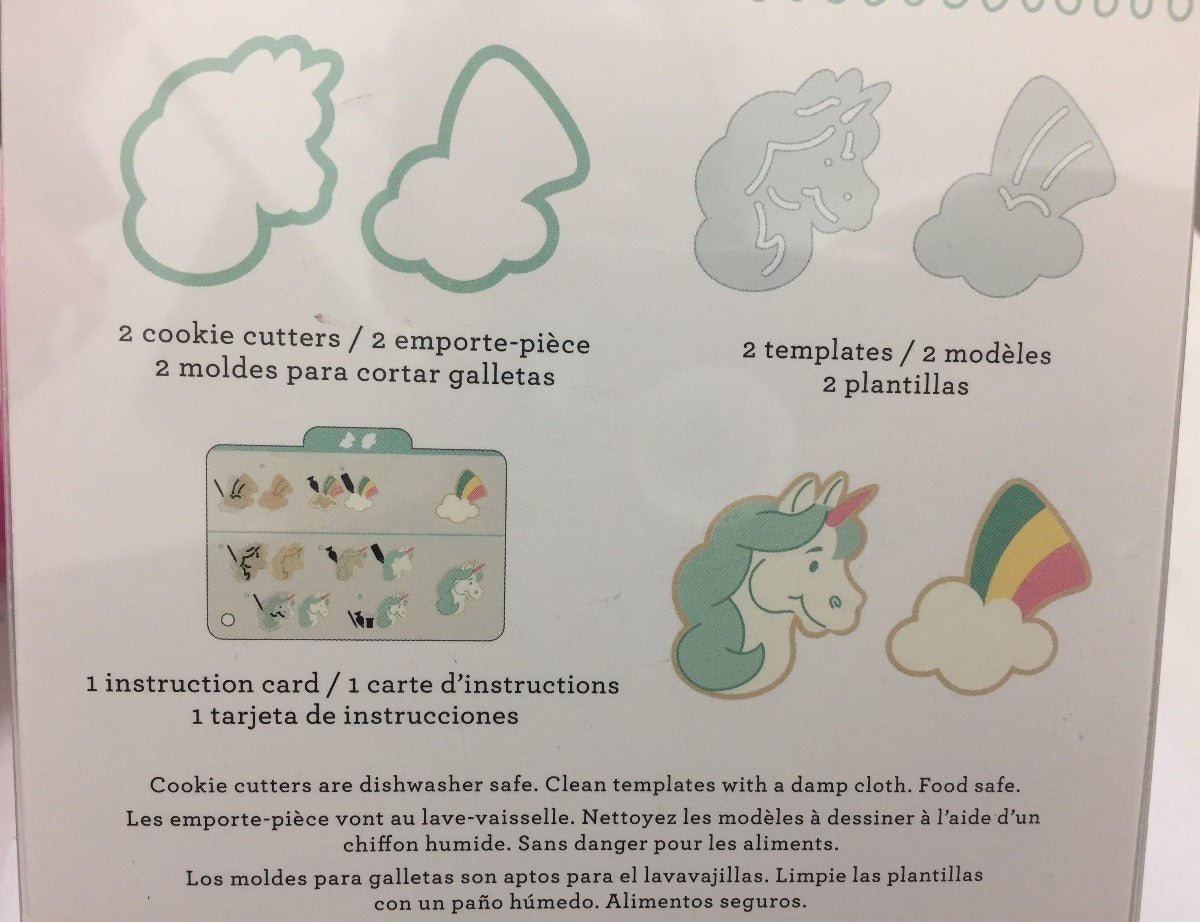 Cookie Cutter Set Enchanted / 2 Cortadores de Galletas Unicornio y Arcoiris