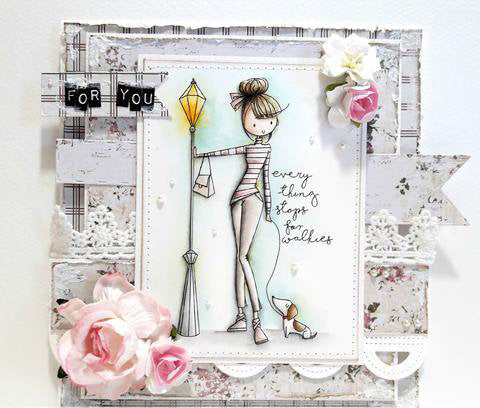 Cling Mounted Rubber Stamps Everything Stops for Walkies / Sello ClingTodo se Detiene Descontinuado LDRS Creative