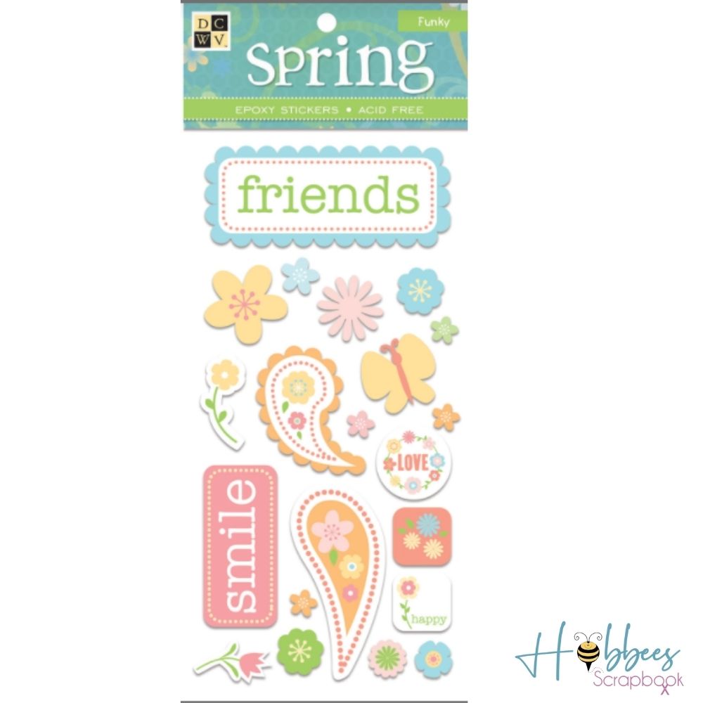 Epoxy Stickers Funky Spring / Estampas 3D Primavera