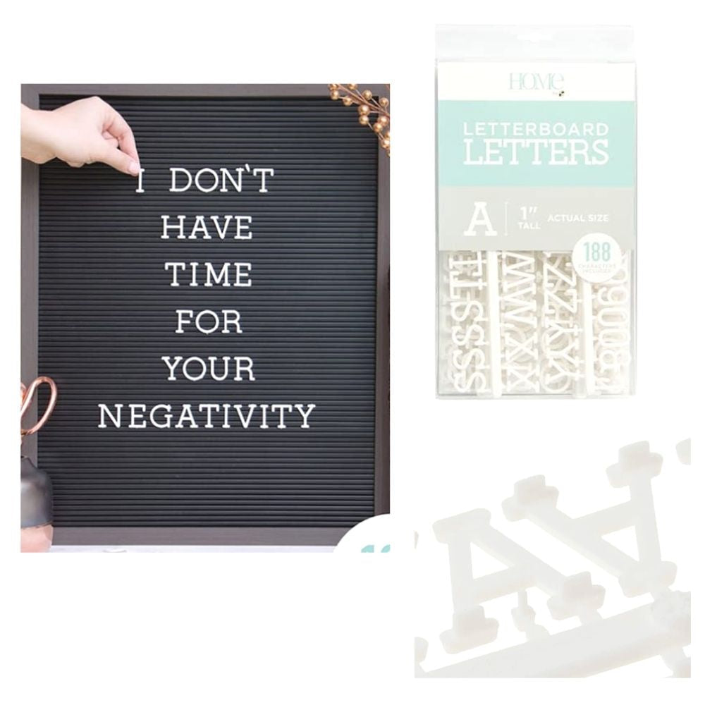 White 1&quot; Letters / Letras Blancas Para Tablero Accesorios DCWV