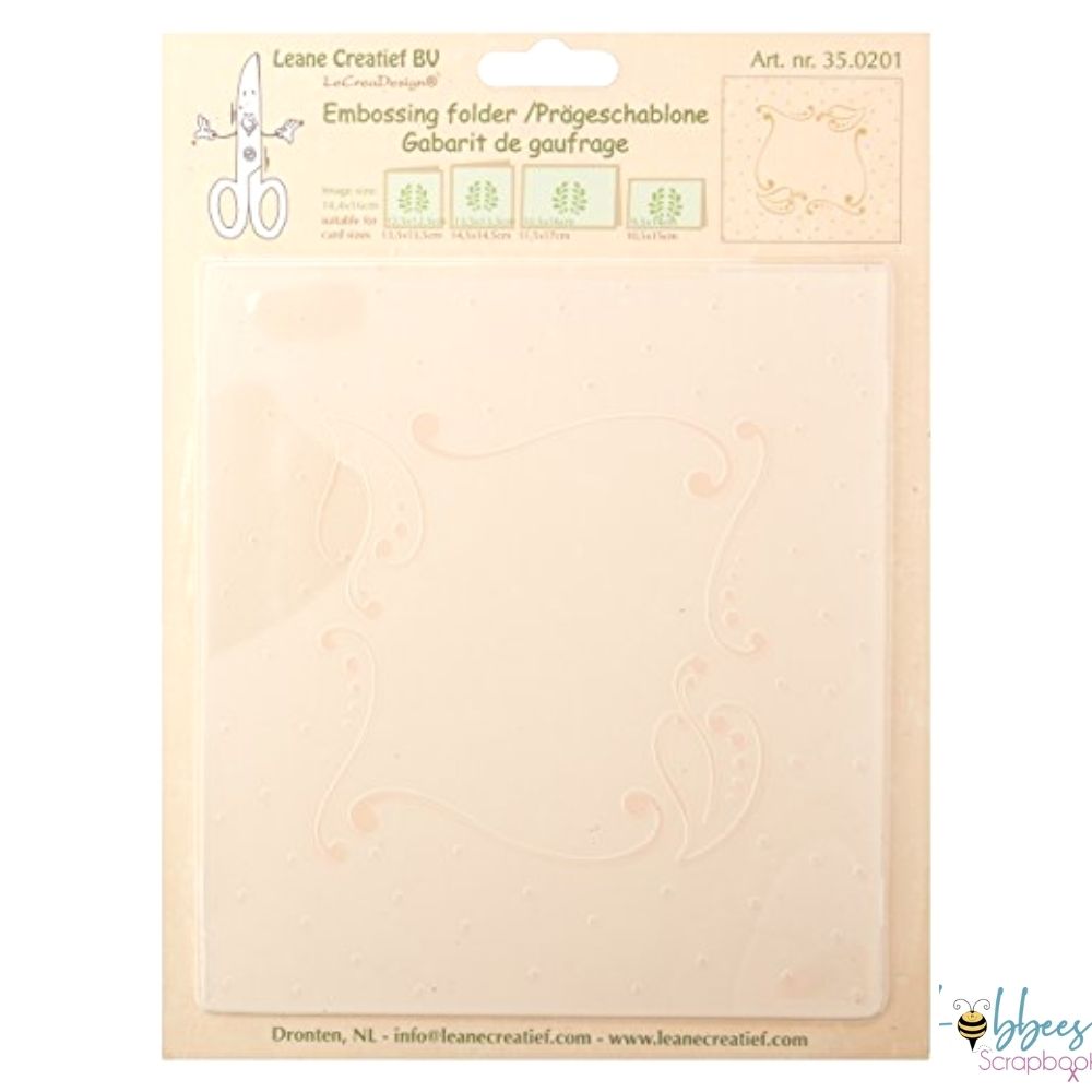 Frame Leaves Embossing Folder / Folder de Grabado de Marco de Hojas Folders de Grabado Leane Creatief