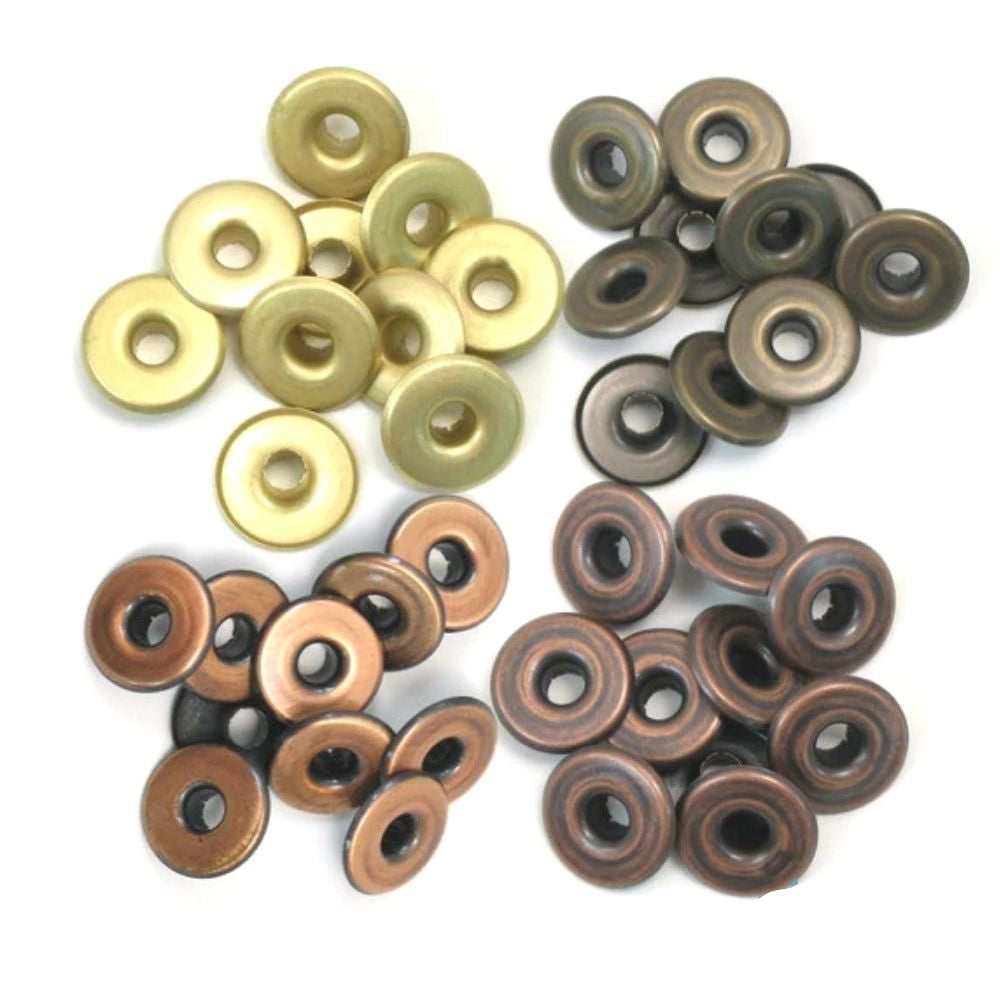 Wide Eyelets Copper Warm Metal / Ojillos Anchos Cobre Adornos / Embellishments We R Memory Keepers