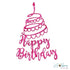 Happy Birthday Swirly Cake Die / Suaje de Feliz Cumpleaños Dados de Corte / Suajes / Troqueles Cottage Cutz
