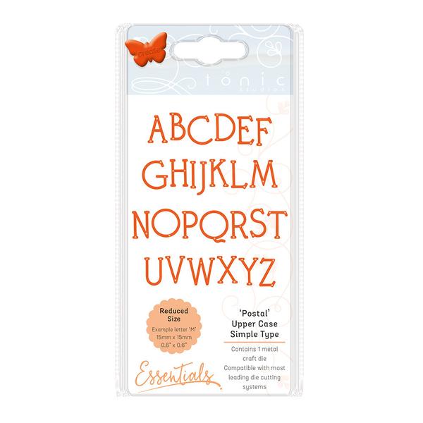 Postal Type Upper Case Die Set / Suaje de Abecedario Mayúsculas Descontinuado Tonic Studios