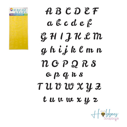 Stencil Script Alphabet / Esténciles Alfabeto Minúsculas Descontinuado Delta creative