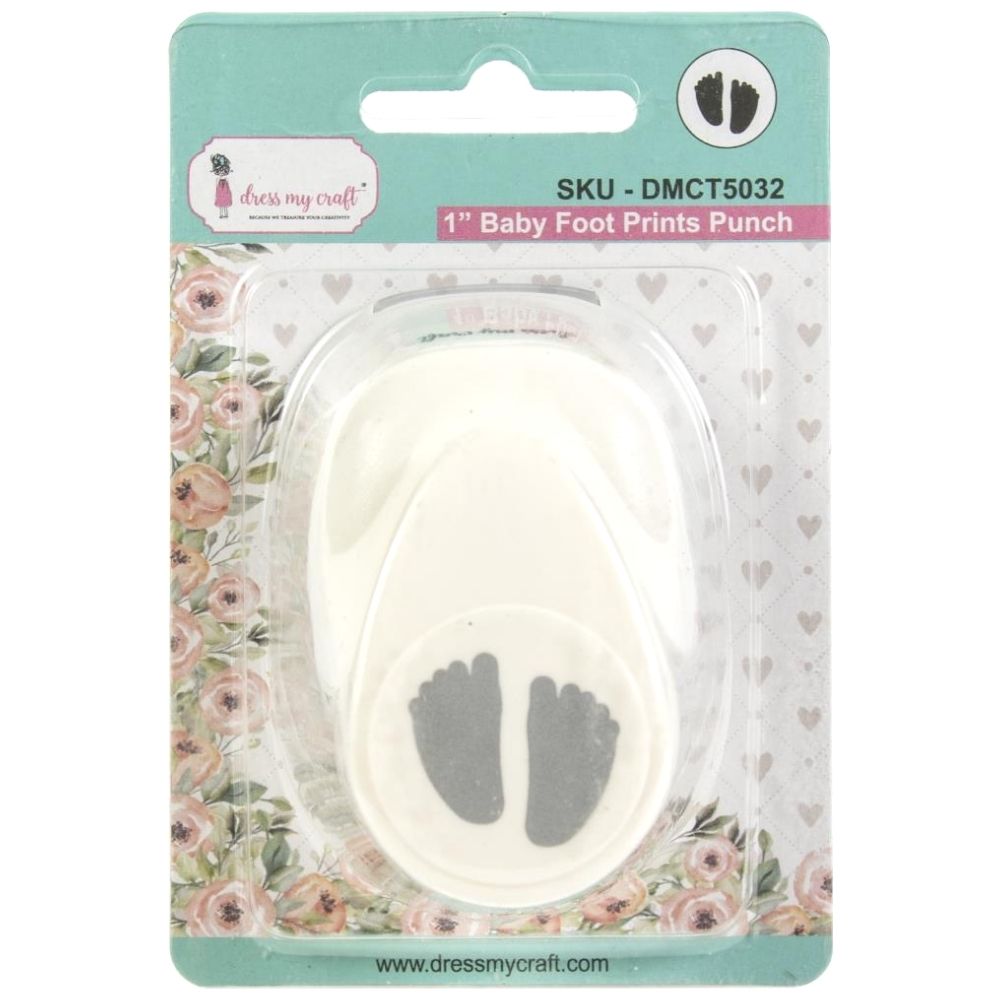 Baby Foot Prints Punch 1" / Perforadora Huellitas de Bebé 2.54 cm Perforadoras Dress My Craft